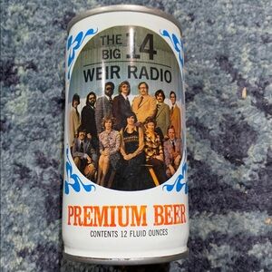 Pittsburg Brewing Co Premium beer empty collectible can The big 14 Weir radio